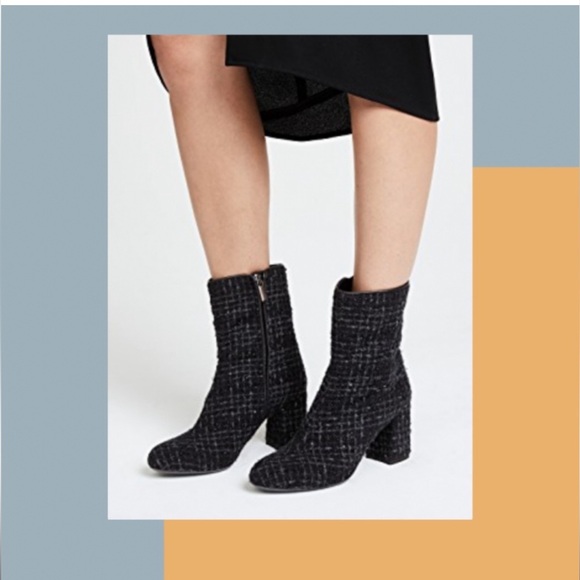 EUGENIA KIM TWEED FRAN HEELED BOOTIES sz 36 - Picture 2 of 8